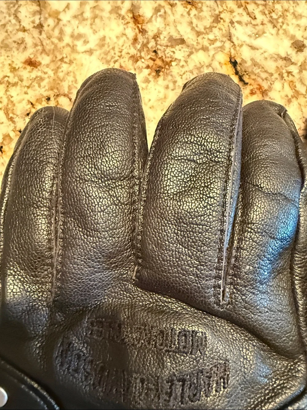 Harley-Davidson Black Leather Studded Motorcycle Gloves